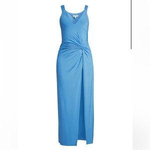 Rebecca Taylor Modal Twist Front Maxi Dress Size XL NWT